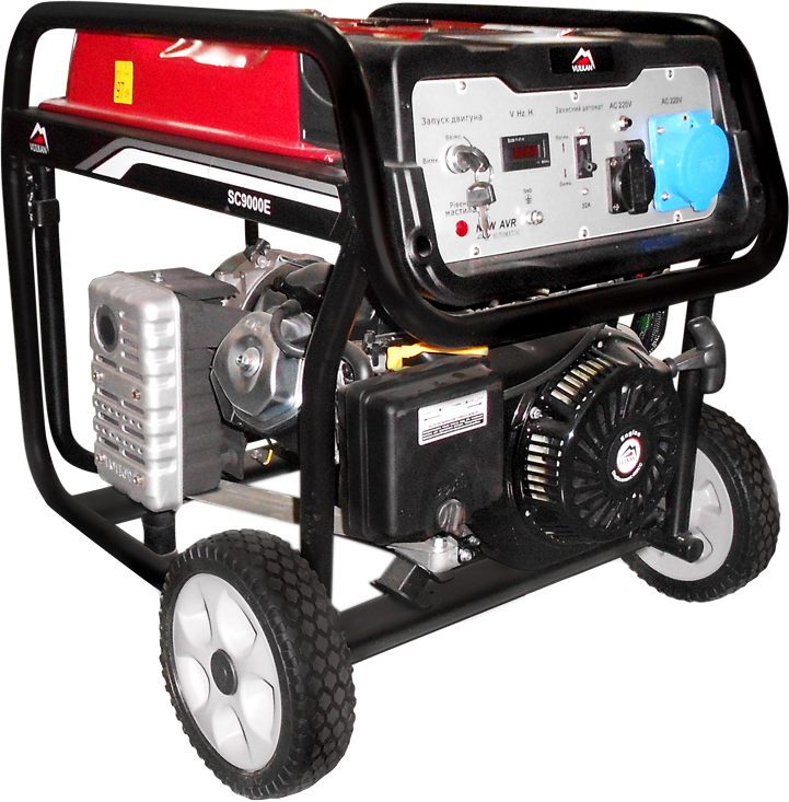 Генератор бензиновий VULKAN 1 фаза (220В), 7кВт, (SC9000E)